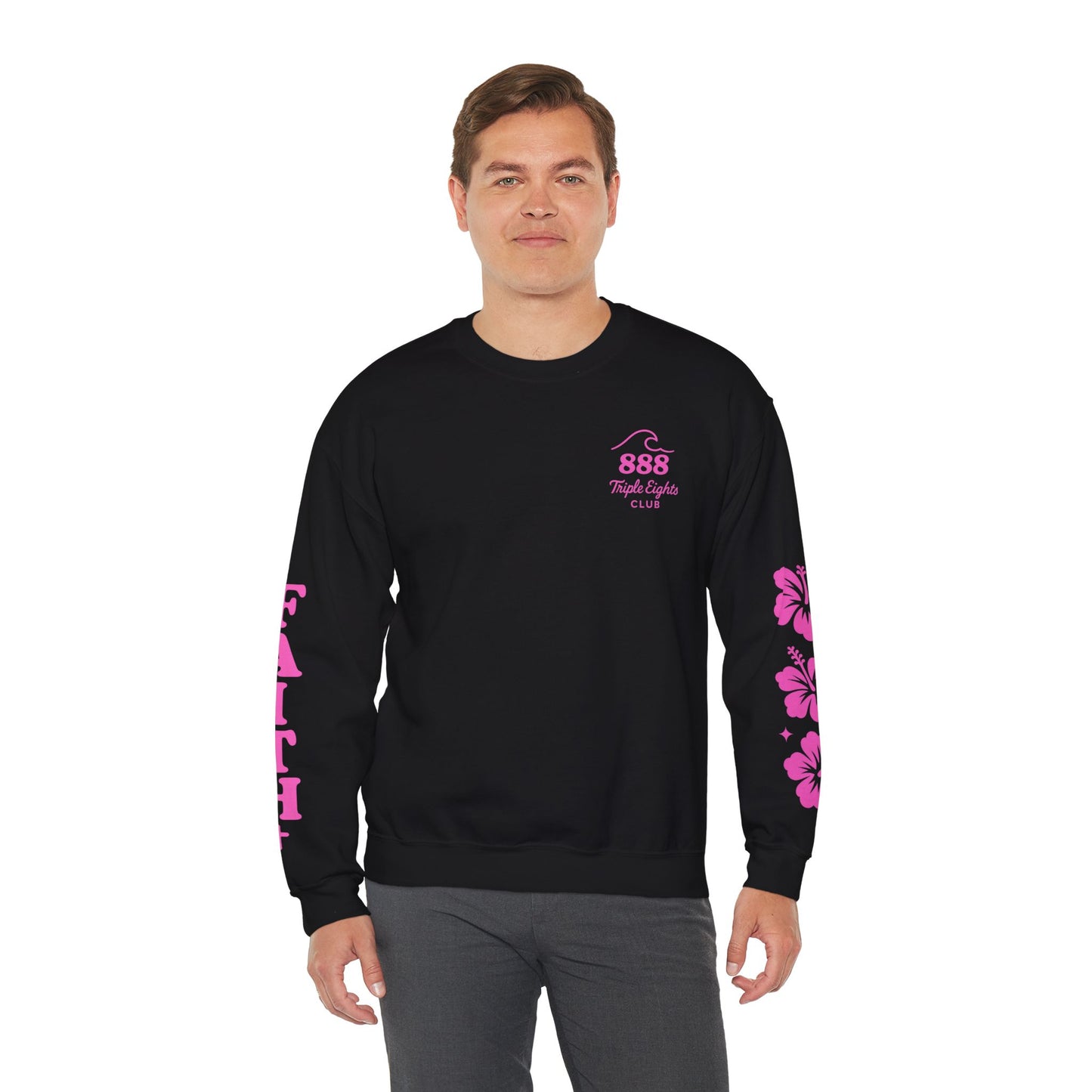 Christian Crewneck Sweatshirt - Faith and Island Vibes - Isaiah 41:10 - Trust His Plan