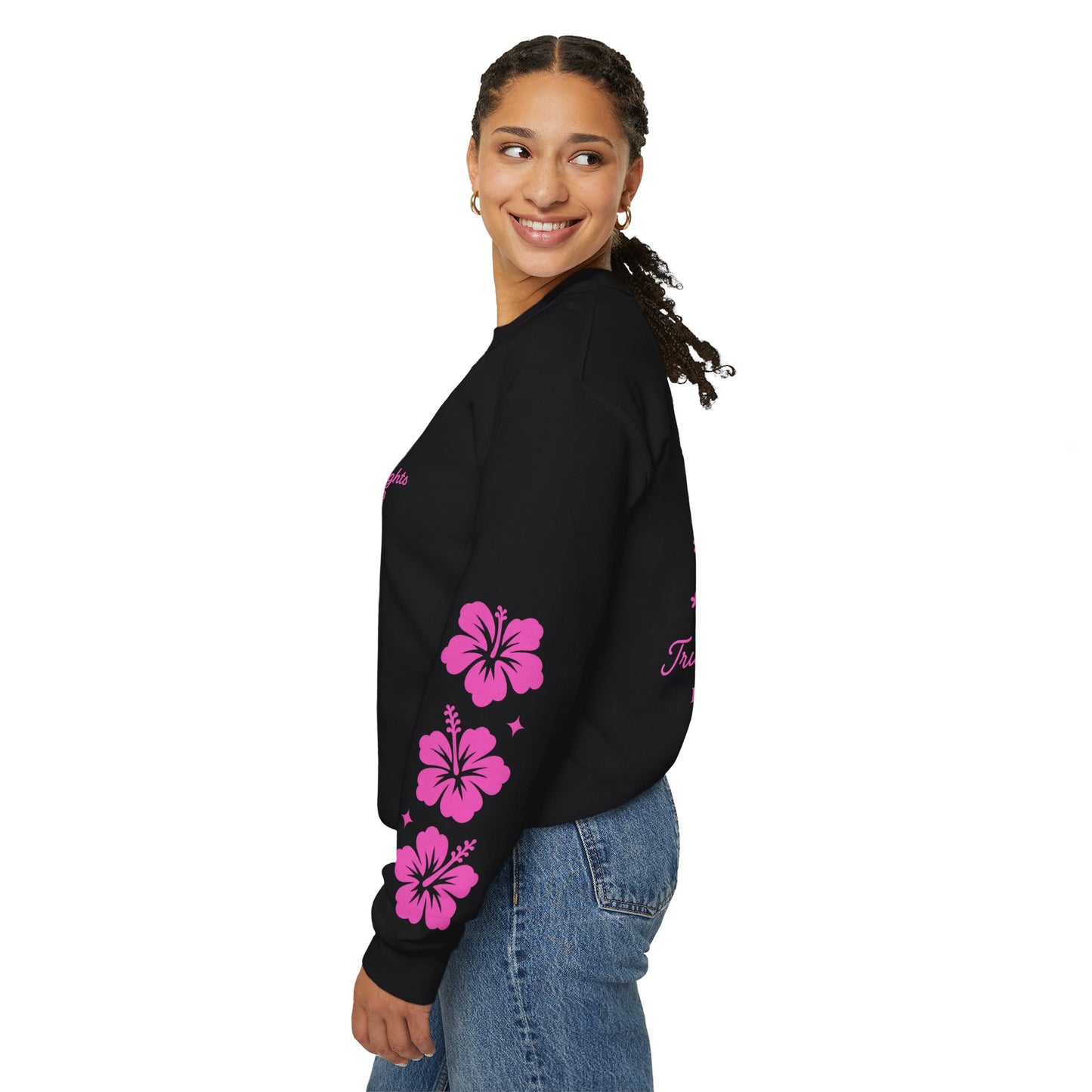 Christian Crewneck Sweatshirt - Faith and Island Vibes - Isaiah 41:10 - Trust His Plan
